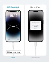 Cable de Datos Anker Zolo USB-C a PD de 0.9 m y 240W, Cable Trenzado USB C a Lightning para iPhone 14, 13 y 12 Series