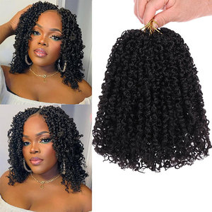 Perruque bouclée torsadée à double trame en fibre chimique résistante à la chaleur pour femmes, deux tresses, modèle JC, <span class=keywords><strong>cheveux</strong></span> de printemps - Product Image 2