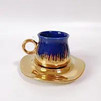 12 adet 80ml türk etiyopya kahve seti porselen fincan ve fincan tabağı seti