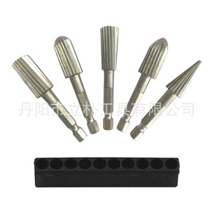 Mr Drill Rotary Files 5 Piece Set Tapered Rasp Cut High Speed Steel For Woodworking - Product Image 3