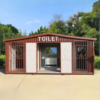 Toilettes mobiles écologiques en métal, deux pièces, design léger, pour attractions touristiques en extérieur, JiaXin