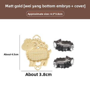 Auténtico Broche Pequeño Ruyi Horse Song con Brocado en Relieve, Base para Colgante de Collar, Soporte, Broche, Pinza para <span class=keywords><strong>el</strong></span> Cabello, Joyería Hecha a Mano DIY - Product Image 5