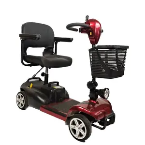 Kursi roda bermotor dapat dilipat, skuter mobilitas ringan untuk penyandang cacat dan senior