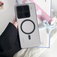 Funda Protectora Translúcida Mate Corrugada a Prueba de Golpes para Xiaomi15Pro/14/13/Redmi K80/70 con Tiras Antideslizantes para Teléfono Móvil