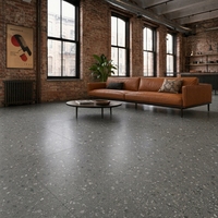 Dalles de terrazzo artificielles résistantes à l'usure, couleur personnalisée, design moderne pour appartement, escalier commercial