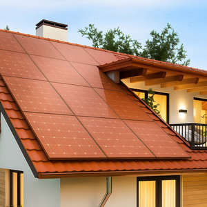 Красные цветные солнечные панели 345W-355W | Декоративные монокристаллические фотоэлектрические панели N-типа 182 мм - Product Image 1