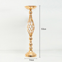 Vase porte-bougie en fer doré torsadé pour table, arrangement floral, accessoires de mariage, décoration intérieure