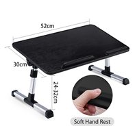 Support d'ordinateur portable multi-angle réglable, table d'étude pliante pour la maison et le lit avec ventilateur