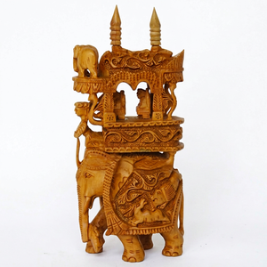 แกะสลักไม้-ช้าง/ไม้ขนาดเล็กสัตว์/มือแกะสลักไม้หัวสัตว์ - Product Image 1