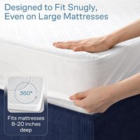 Protecteur de matelas AOSEN 100% imperméable en viscose de bambou, housse de matelas silencieuse et rafraîchissante contre les déversements, les taches et les accidents