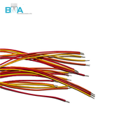 Câble JST XH 2,50 mm pas de 3 broches, boîtier vers bande ouverte, extrémités étamées, faisceau de 130 mm, UL1007 24AWG, rouge, orange, jaune, pour alimentation PCB