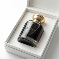 Flacon de parfum en verre de luxe créatif 50 ml à pulvérisation fine, diffuseur à bâtonnets, surface mate, design fendu, avec capuchon pulvérisateur à pompe et finition givrée plate