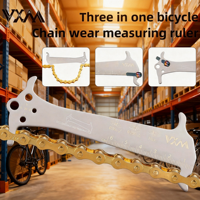 Medidor de Desgaste de Cadena de Bicicleta de Acero Inoxidable VXM, Herramienta de Medición Precisa para Cadena de Bicicleta y Tornillos, para Reparación de Bicicletas de Montaña y Carretera