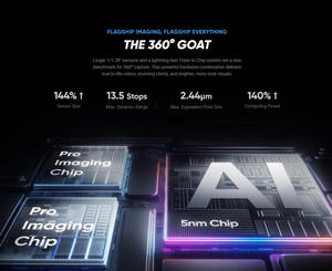 Original For In sta360 X5 Action Camera 8K 360 Waterproof Action Cam Triple AI Chip Superior Low Light 185 Mins Run Life - Product Image 3