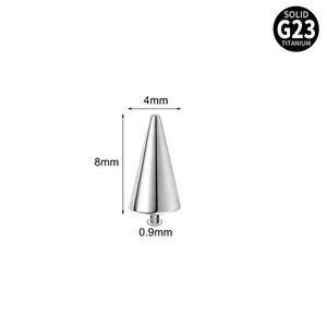 Clover mode perhiasan F136 G23 Titanium penggantian Rccessories berulir Spike untuk bibir kancing Labret anting perhiasan tindik - Product Image 5