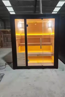 Sauna électrique haut de gamme en bois massif 2026 avec design moderne personnalisable pour villas et appartements, et accessoires
