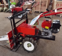 Petite moissonneuse-batteuse de 1 mètre de large, alimentée par un moteur à essence 7HP/170F, pour la récolte du riz, du maïs, du blé, de l'herbe et de la paille.
