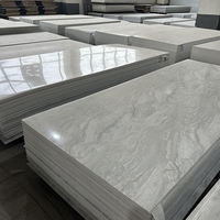 Panneaux muraux acoustiques en PVC laminé effet marbre UV, haute brillance, imperméables, décoration murale intérieure pour villa/hôtel, design moderne