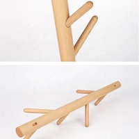 Porte-manteau en bois en forme d'arbre de couleur naturelle, cintre pour vêtements, prix d'usine,