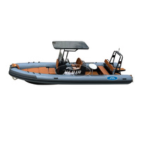 Bateau semi-rigide avec moteur, bateau semi-rigide de 7 m fabriqué en Chine, RIB700, bateau semi-rigide en aluminium, bateau semi-rigide à jet, bateau semi-rigide gonflable de luxe