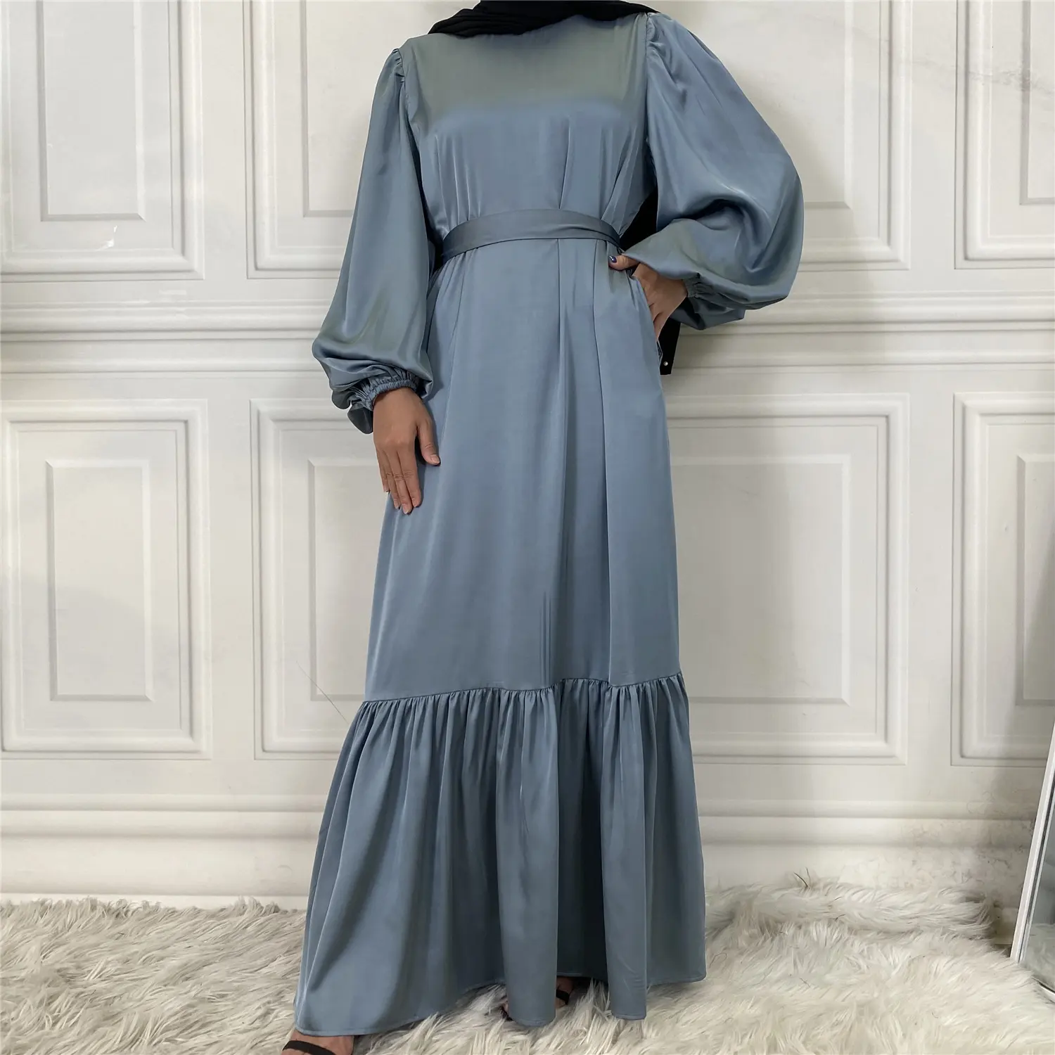 Retro Wedding Wear Long Gown elegant long sleeve printed chiffon dress wedding gowns pakistani salwar kameez muslim women dress