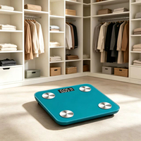 Balance connectée intelligente pour la graisse corporelle et l'IMC, capacité 180 kg, pour salle de bain