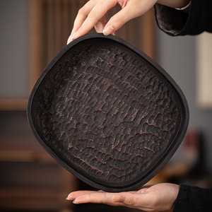 Nande Bamboo And Wood Walnut Wood <b>Tea</b> <b>Tray</b> Handmade Hammered Grain Small Large Size Durable Pot Stand For Kung Fu <b>Tea</b> Set - Product Image 3