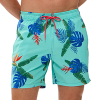 Shorts de bain décontractés pour hommes, taille haute, en polyester, avec fermeture élastique, imperméables, séchage rapide, imprimés numériquement, service OEM