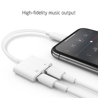 Adaptateur double compatible OEM pour iPhone, adaptateur audio 2 en 1, câble de charge, adaptateur double prise casque avec audio et chargeur