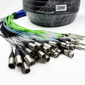 สายเคเบิล DMX แบบม้วน 32 ช่องสัญญาณ ความยาว 20 เมตร หัวต่อ XLR แบบเสียบได้ สายสัญญาณเสียง XLR แบบม้วน ปลอกหุ้ม PVC หัวต่อแบบตัวผู้และตัวเมีย สำหรับไมโครโฟนหลายตัว แบบคู่บิดเกลียวหุ้มฟอยล์ - Product Image 4