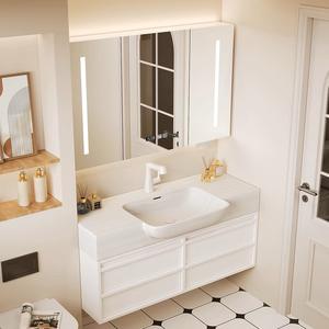 Moderno Panel Espejo Fregadero Rock Vanidad Baño Madera Baño Mueble con bajo encimera Lavabo <span class=keywords><strong>Inodoro</strong></span> Baño - Product Image 6