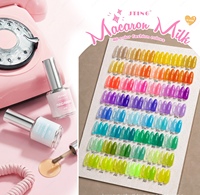 Kit de vernis à ongles en gel UV semi-transparent effet gelée, 48 couleurs, texture crémeuse pastel, effet macaron, à retirer par trempage, pour nail art