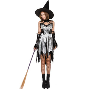 2025 nuevos estilos Hechizante vestido de bruja con sombrero Halloween Lindo disfraz de bruja mágica para mujeres - Product Image 2