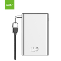 Vente en gros 20000mAh Mini batterie externe en métal PD 65W TFT Affichage Chargeur de batterie au lithium Grande capacité Station d'alimentation à charge rapide