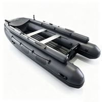 Bateau pneumatique à propulsion par jet de 4,2 m, capacité 7 personnes, avec support de canne à pêche, haute vitesse pour la dérive, fabrication chinoise, logo personnalisé