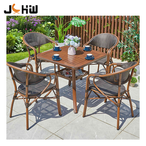 <span class=keywords><strong>Ensemble</strong></span> de salle à manger moderne en aluminium, 5 pièces, bistro, café, patio, mobilier d'extérieur, <span class=keywords><strong>table</strong></span> <span class=keywords><strong>et</strong></span> <span class=keywords><strong>chaises</strong></span>, ensembles de <span class=keywords><strong>jardin</strong></span> - Product Image 1