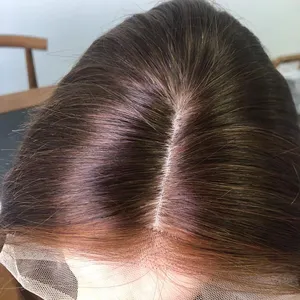 Женский парик из натуральных волос, с шелковым верхом, 360