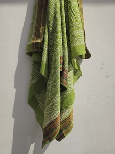 ผ้าพันคอผ้าโสร่งพิมพ์ลายดอกไม้ทำจากไม้ทำด้วยมือชุดชายหาดผ้าฝ้ายน้ำหนักเบาสำหรับผู้หญิงผ้าพันคอ Bagru หรูหรา - Product Image 5