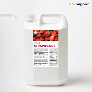 น้ำเชื่อมสตรอว์เบอร์รี 2.5 กก. แบบขวด ฮาลาล HACCP สำหรับร้านชานมไข่มุก ชานม รับผลิตแบบ OEM - Product Image 3