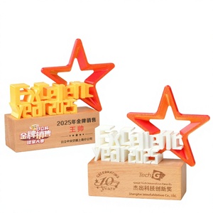 Trophée en bois massif personnalisé avec impression 3D, pour compétition créative, champion, personnel exceptionnel, retraite, honneur, commémoration - Product Image 4