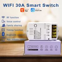 Interrupteur intelligent Tuya 220V 30A, module de relais à commande à distance sans fil, disjoncteurs, contrôleur RF433Mhz, compatible avec Alexa Google Home