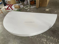 ZKAI Fournitures de fête Décoration Moderne Plateforme Ronde Scène Blanche Brillante en Acrylique PVC Scène de Mariage Piste de Danse