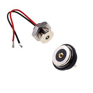 ขั้วต่อแม่เหล็กทรงกลมเส้นผ่านศูนย์กลาง8.5มม. 3A กระแสสูงขั้วต่อแบบ Pogo ชุบทองหนาตัวผู้และตัวเมีย - Product Image 1