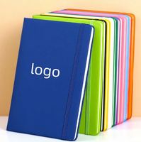 2026 Werbe-PU A5 Notizbuch mit Anpassbarem Weißem Logo, Farbiger Bindung und Elastischem Verschluss, Ledereinband