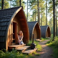 Moderno Panel de Control Eléctrico para Sauna de Vapor Seco al Aire Libre para 3-4 Personas, Carpa de Sauna Infrarroja de Doble Función de Hemlock/Cedro Rojo