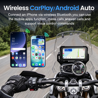 Écran GPS portable pour moto, étanche IP67, 6,25 pouces, écran HD IPS, navigation GPS, Android Auto sans fil, CarPlay sans fil