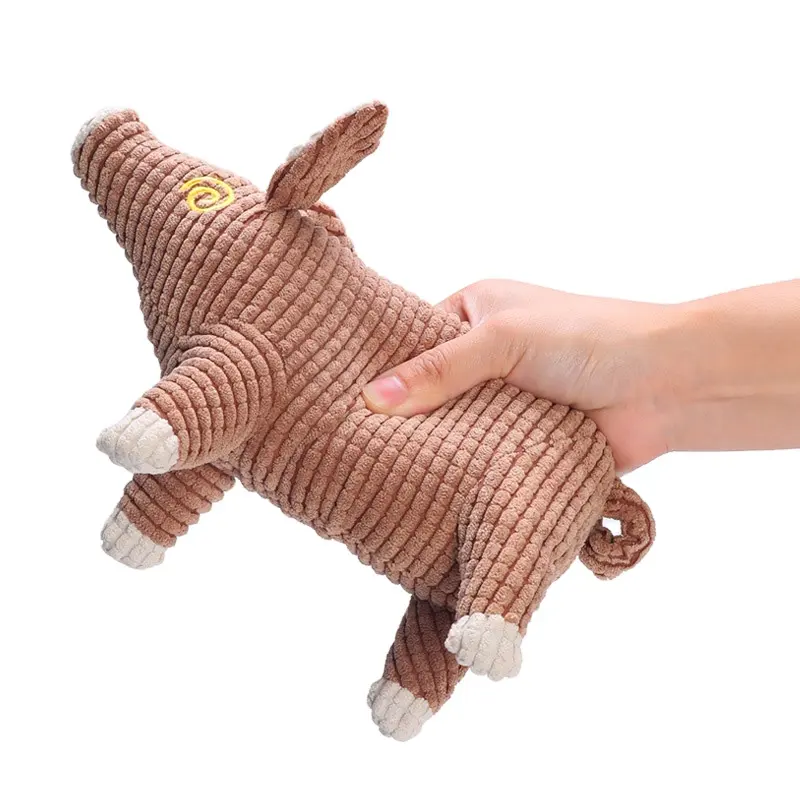 Vente directe en usine, jouet interactif en forme de cochon pour chien en peluche, meilleur jouet pour animaux de compagnie