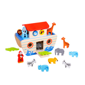 Gioco Educativo in Legno Ecologico dell'Arca di Noè, Gioco di Forme e Ordinamento per Bambini dai 24 Mesi in Su - Product Image 5