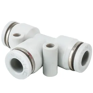 ANMASPC Pneumatic Parts 3-Way Fittings PE Pipe Insertion Tube Quick Joint in Air PE Plastic Pneumatic Fitting