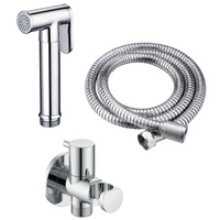 Pulvérisateur de Bidet en laiton, livraison gratuite, usine, rond, haute pression, toilette, pomme de douche, ensemble de robinets de santé avec support de tuyau de 1.2m